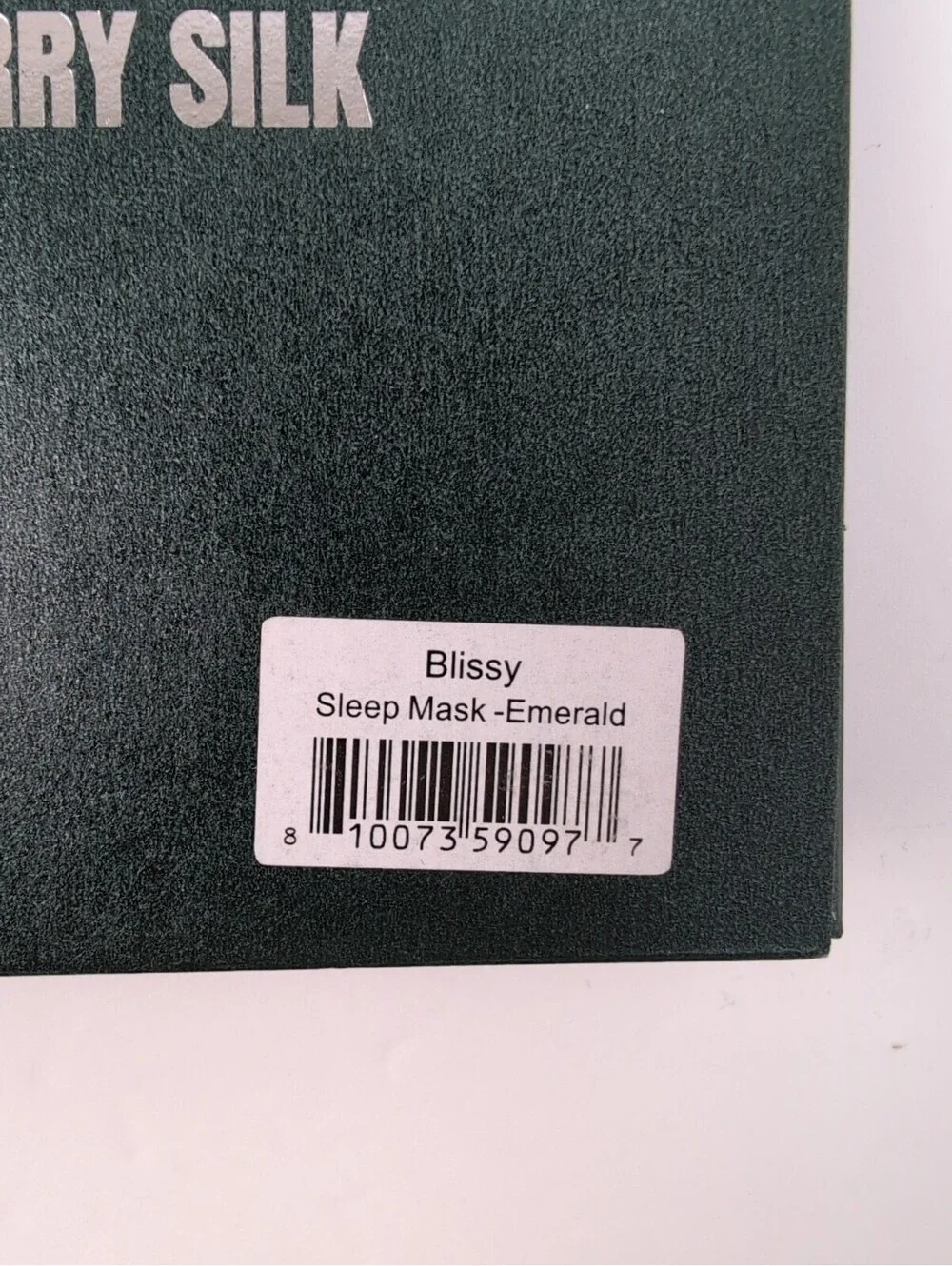 Blissy Silk Sleep Mask Emerald Green 100% Pure Mulberry Silk New